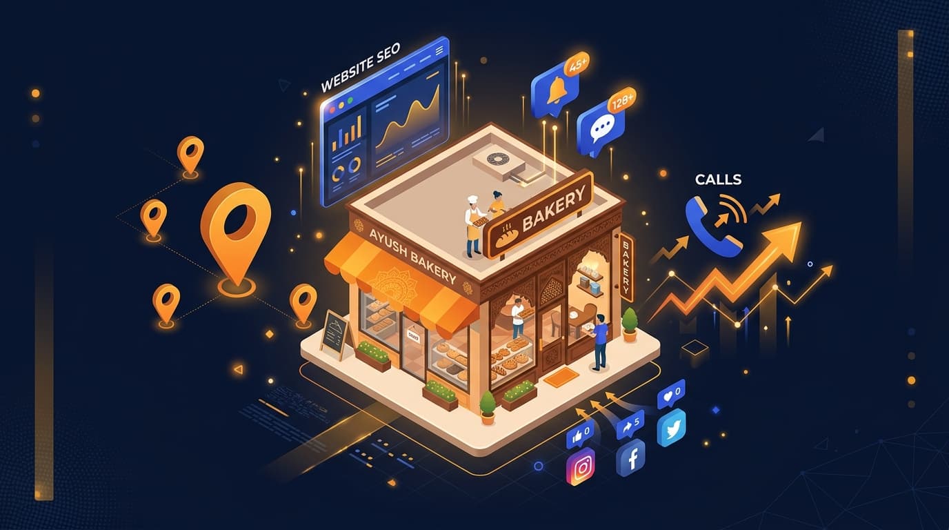 Local business with digital marketing - websites, Google Maps, and social media ads